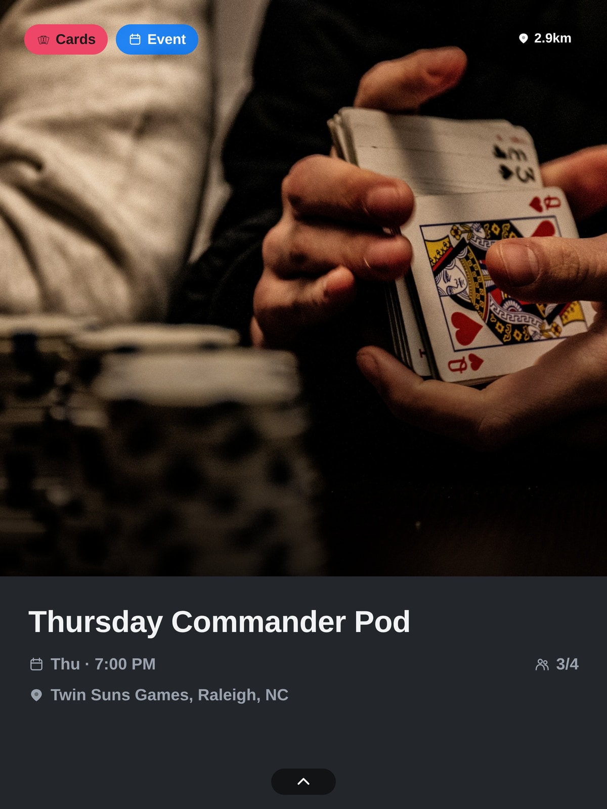 Thursday Night Hold'em — A dealt hand held at a kitchen-table game